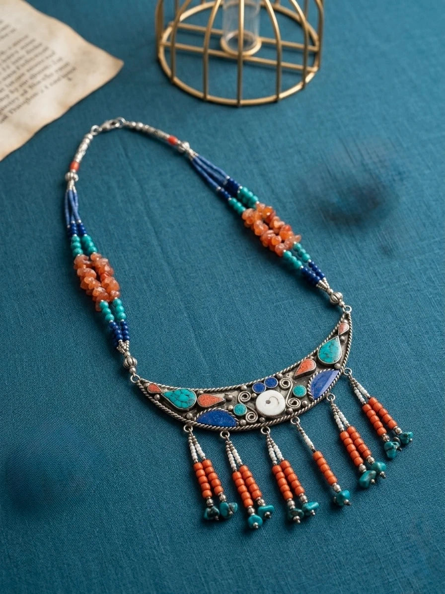 Vintage Tibetan-Style Tribal Statement – view 3