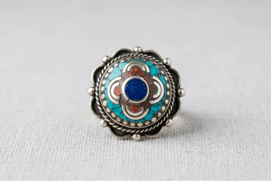 Authentic Tibetan Statement Ring – view 2
