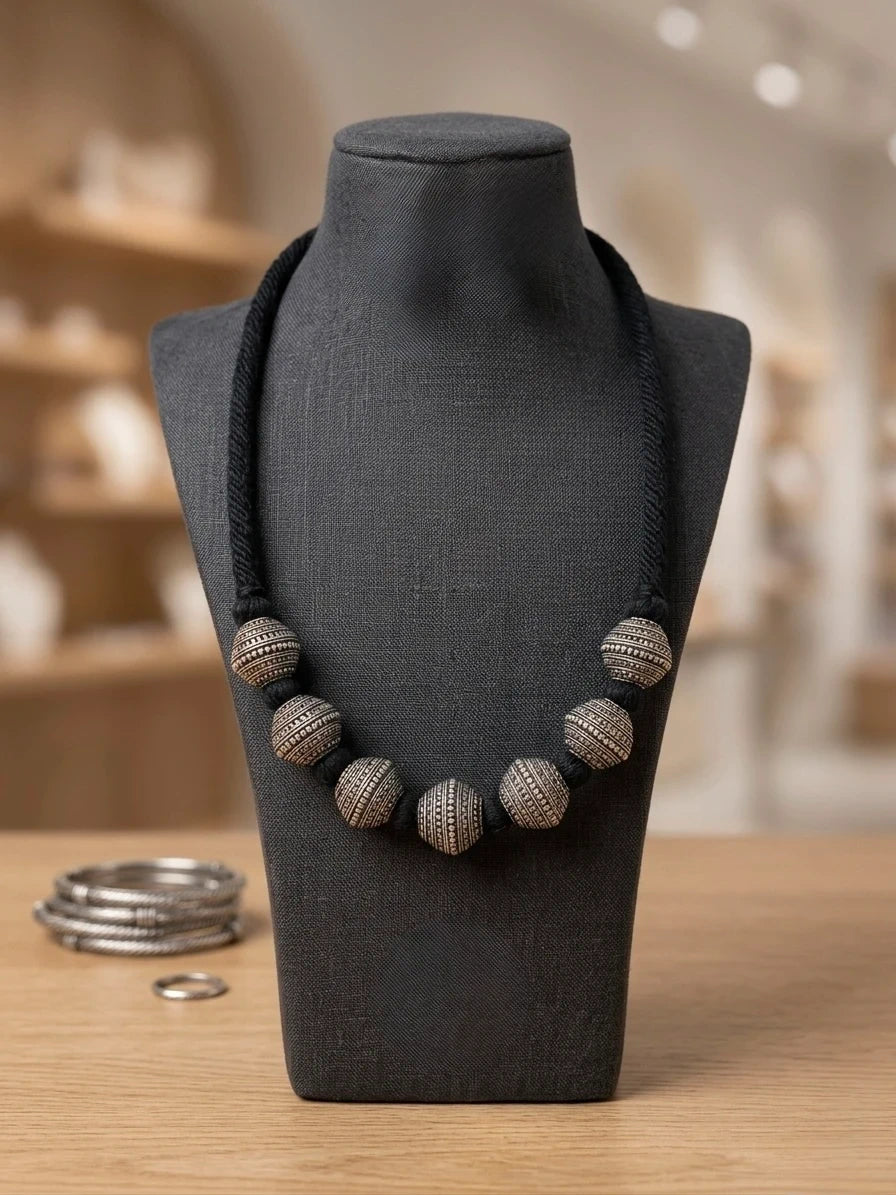 Artisanal Oxidized Statement Necklace