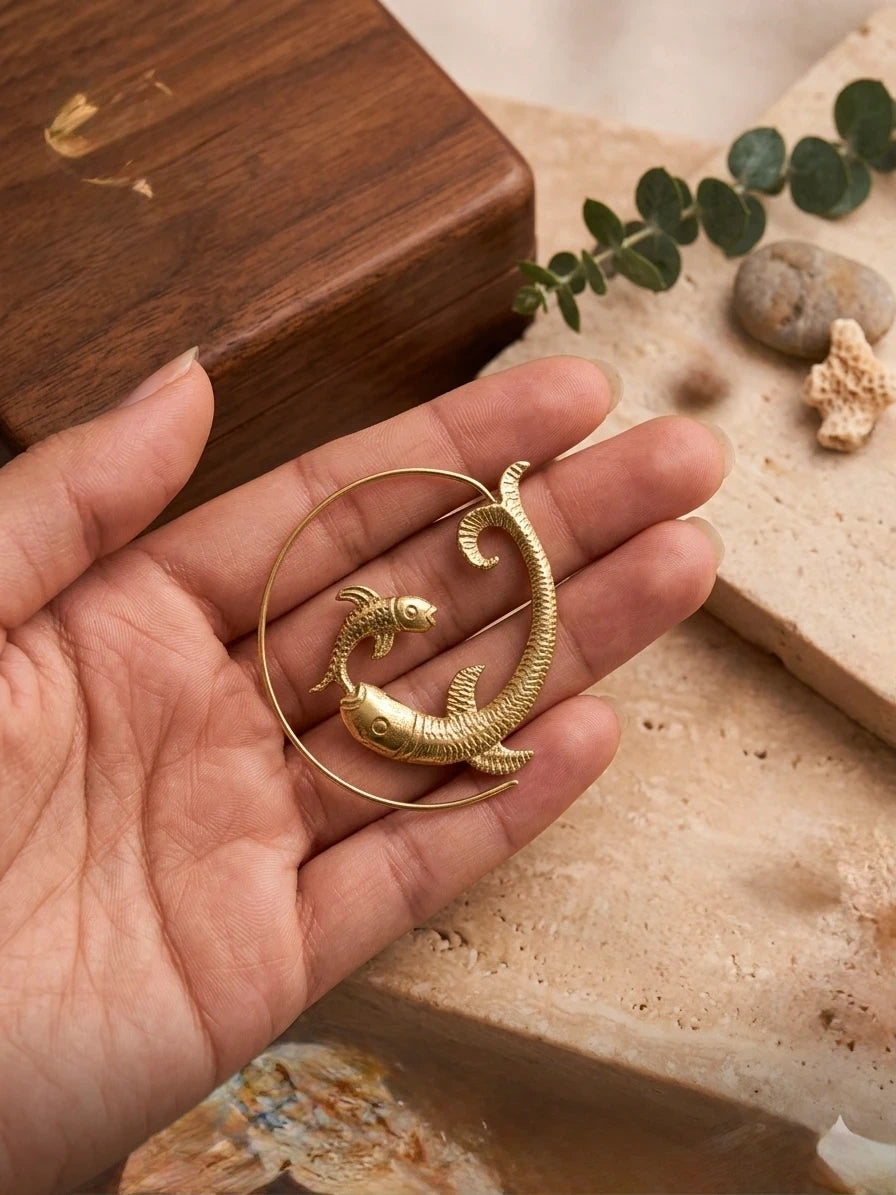 Koi Fish Hoop Earrings – view 3