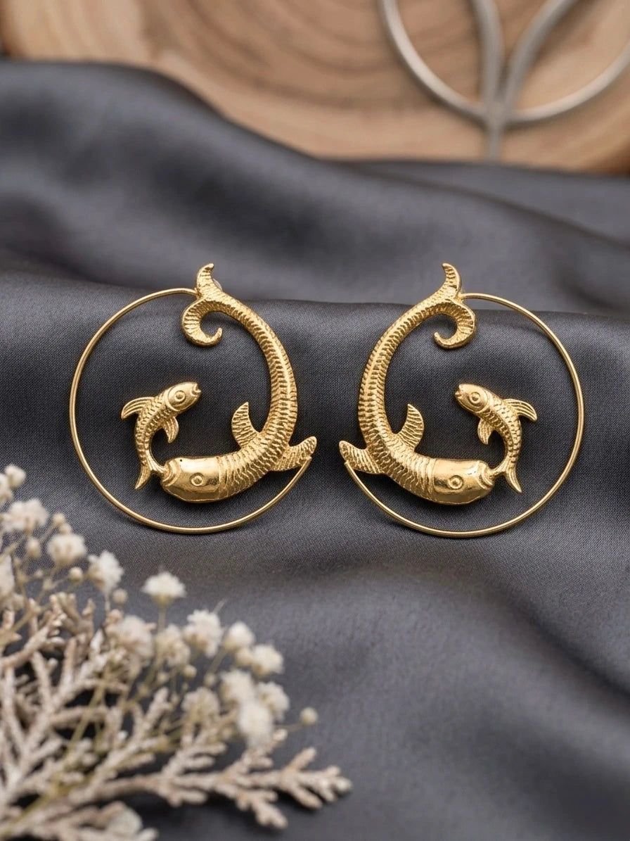 Koi Fish Hoop Earrings – view 2