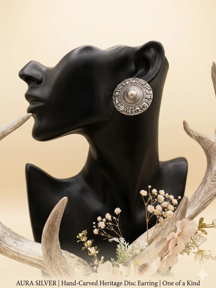Disc Stud Earrings