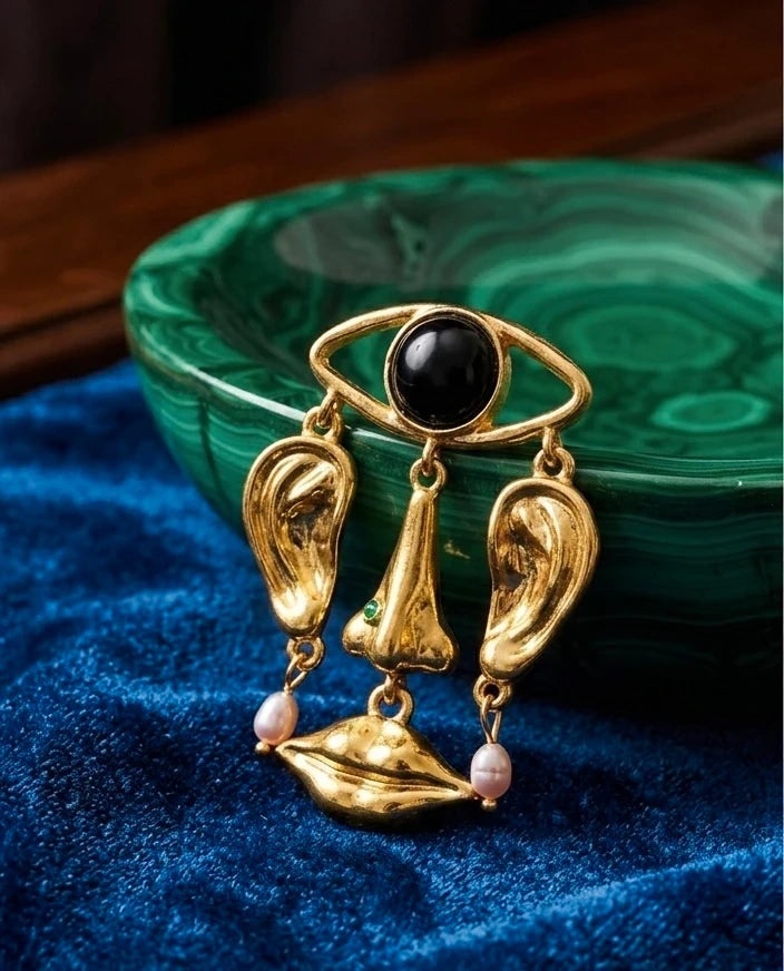 Famous Muse Surrealist Face Earrings – view 5