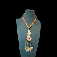 Tribal Afghan Pendant Necklace