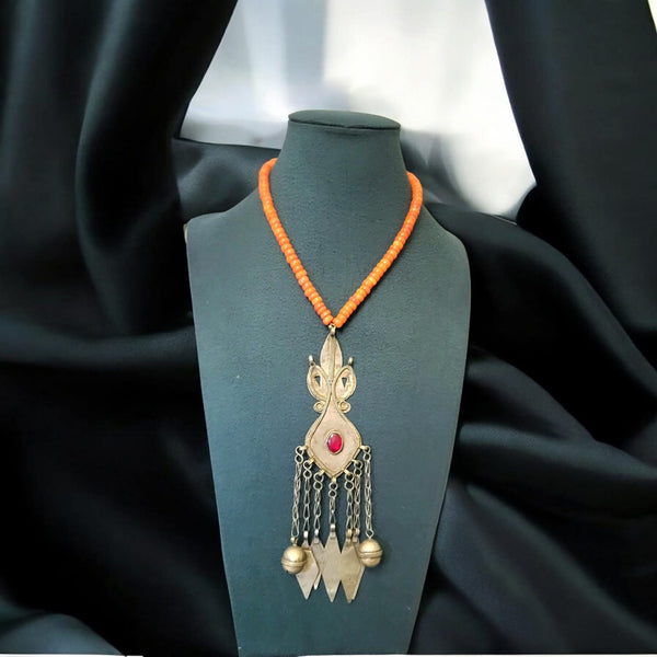 Tribal Afghan Pendant Necklace