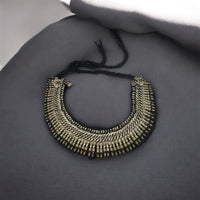 Boho Silver Choker – Tribal Statement Necklace