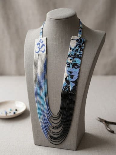 Handcrafted Lord Shiva Beaded Necklace